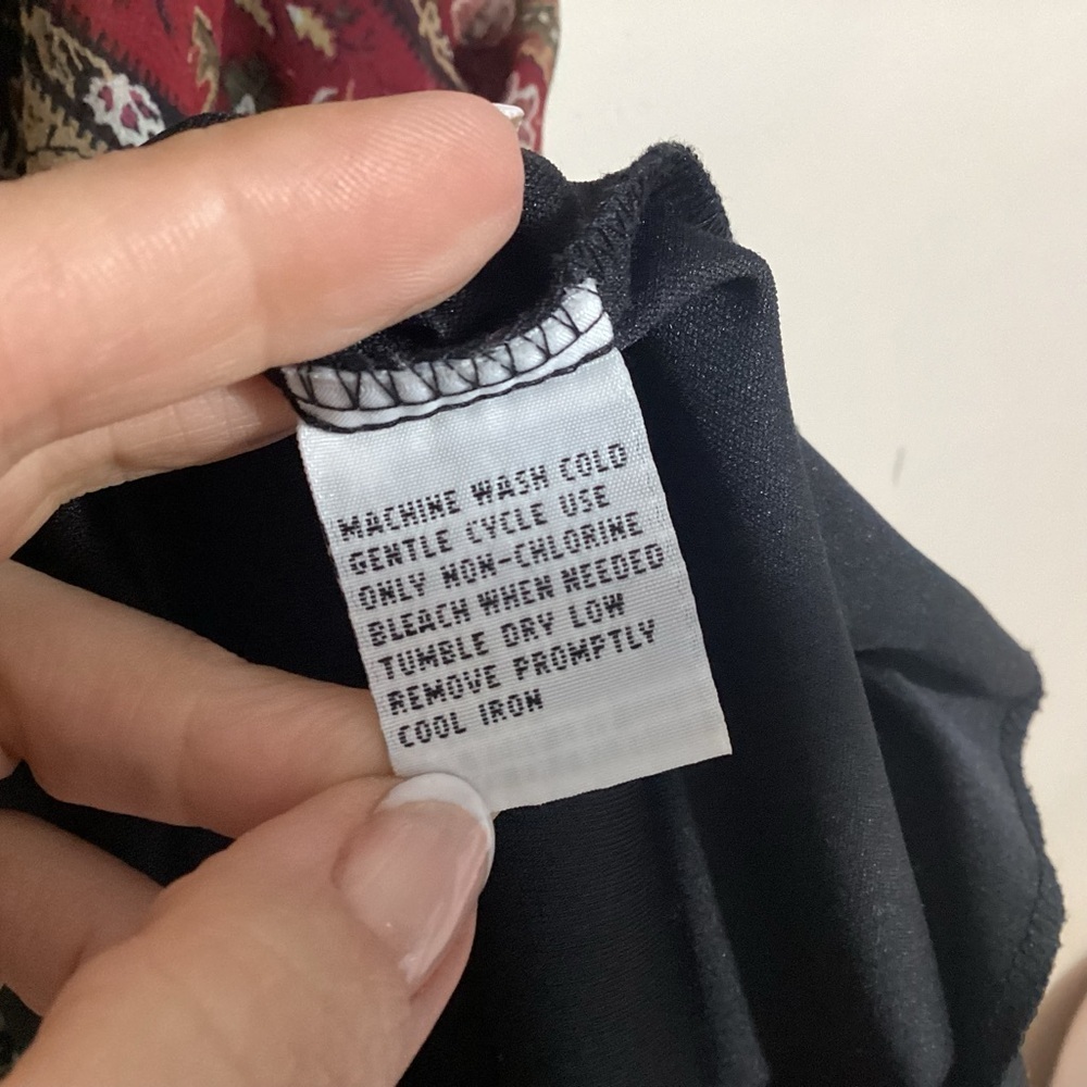 Y2K Vtg Striped Paisley Lace Up Midi Dress Size 6 - Picture 15 of 16
